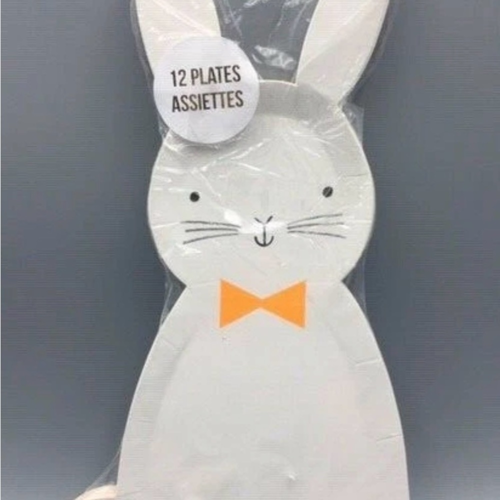 Meri Meri rabbit plates Easter 12 new